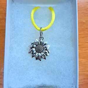 Silver Sunflower Necklace